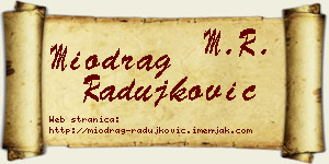 Miodrag Radujković vizit kartica